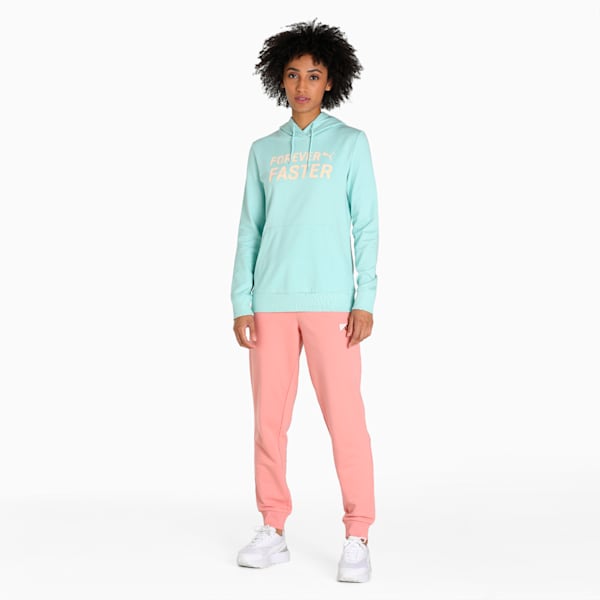 Forever Faster Women's Regular Fit Hoody, Eggshell Blue, extralarge-IND