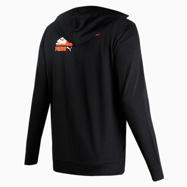Back Graphic Slim Fit Full-Zip Men's Sweat Jacket, Puma Black, extralarge-IND