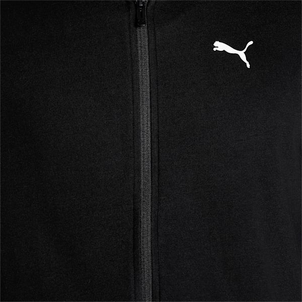 Back Graphic Slim Fit Full-Zip Men's Sweat Jacket, Puma Black, extralarge-IND