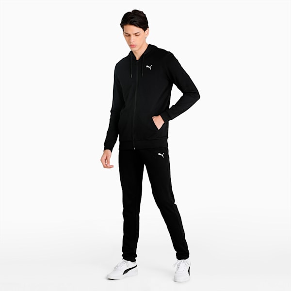 Back Graphic Slim Fit Full-Zip Men's Sweat Jacket, Puma Black, extralarge-IND