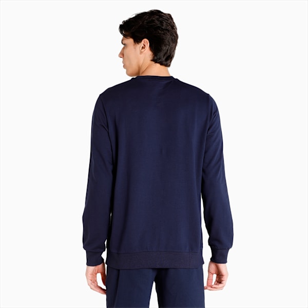 Graphic Crew Men's Regular Fit Sweat Shirt, Peacoat, extralarge-IND