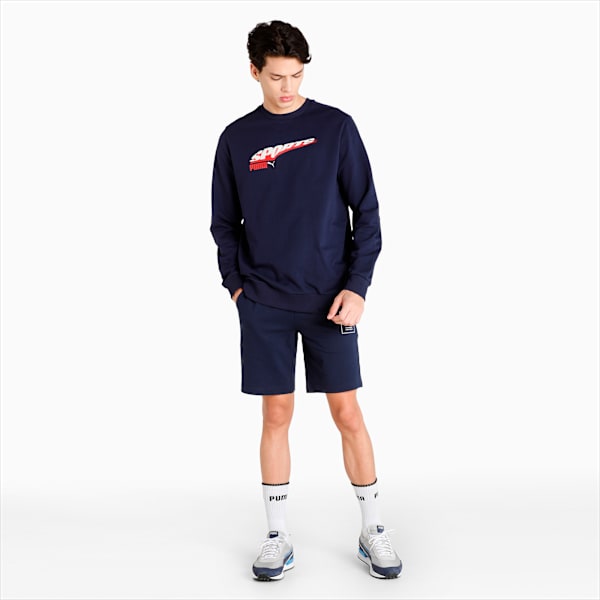 Graphic Crew Men's Regular Fit Sweat Shirt, Peacoat, extralarge-IND