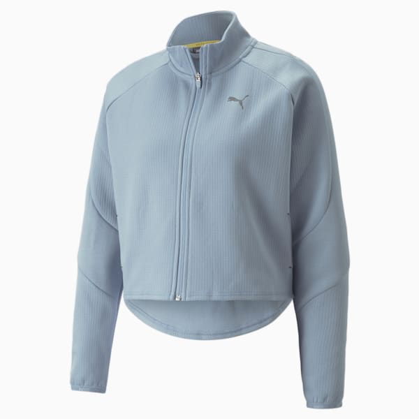 Evostripe Women Relaxed Fit Track Jacket, Blue Wash, extralarge-IND