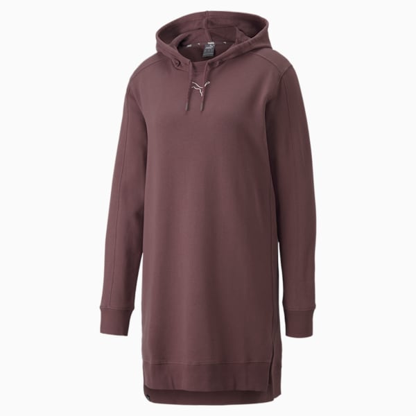 HER Women's Hooded Relaxed Fit Dress, Dusty Plum, extralarge-IND