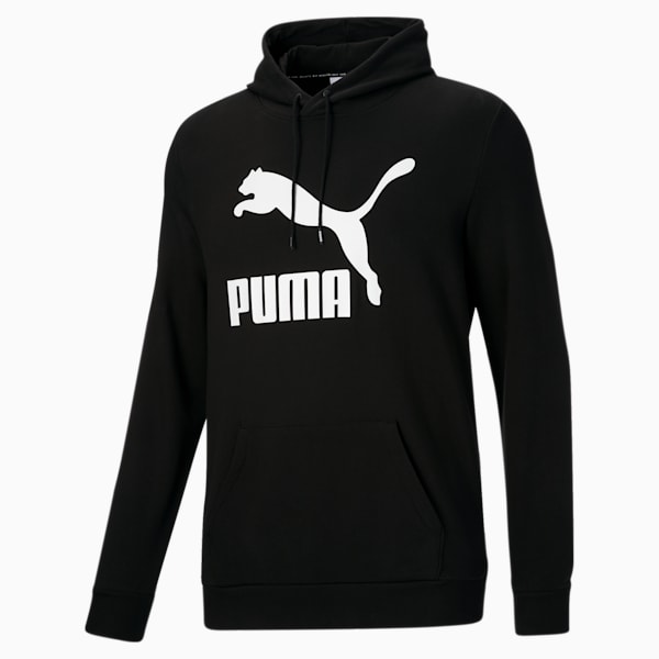 Classics Logo Men's Hoodie Big And Tall, Puma Black, extralarge