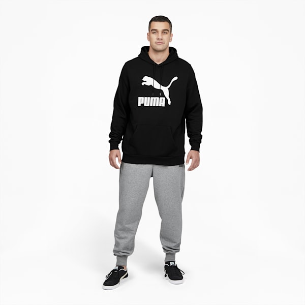 Classics Logo Men's Hoodie Big And Tall, Puma Black, extralarge