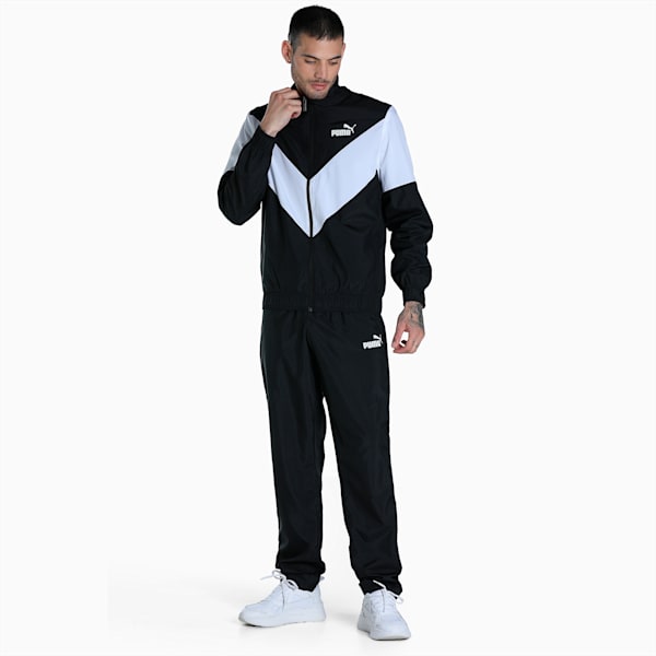 PUMA Woven Men's Regular Fit Track Suit, Puma Black, extralarge-IND