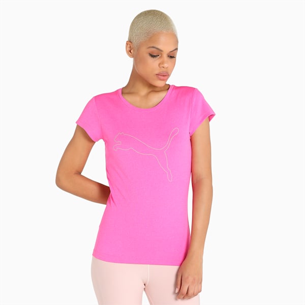 Active Heather Women's Slim Fit T-Shirt, Luminous Pink Heather, extralarge-IND