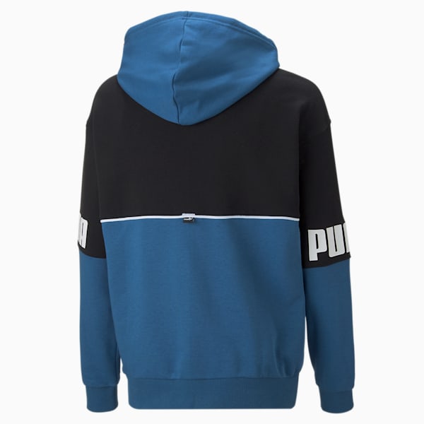 PUMA Power Colourblock Hoodie Youth, Lake Blue, extralarge-IND
