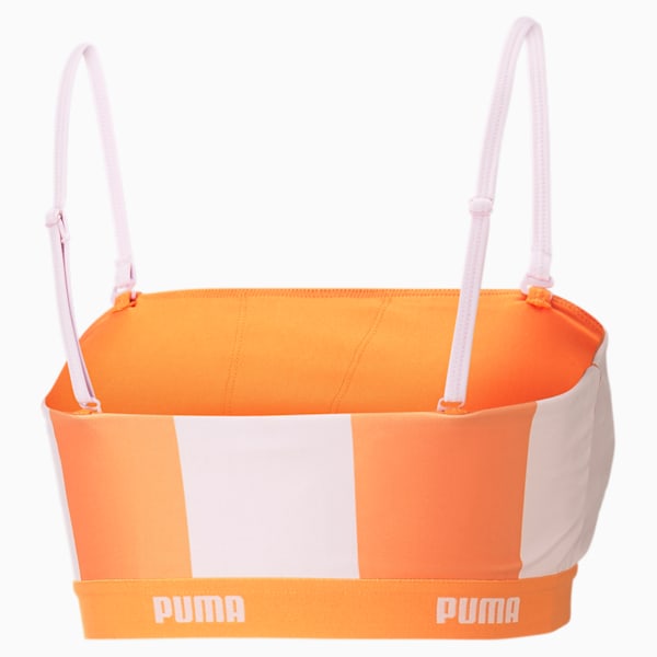 PUMA x DUA LIPA Striped Women's Bralette, Carrot-Pink Lady, extralarge