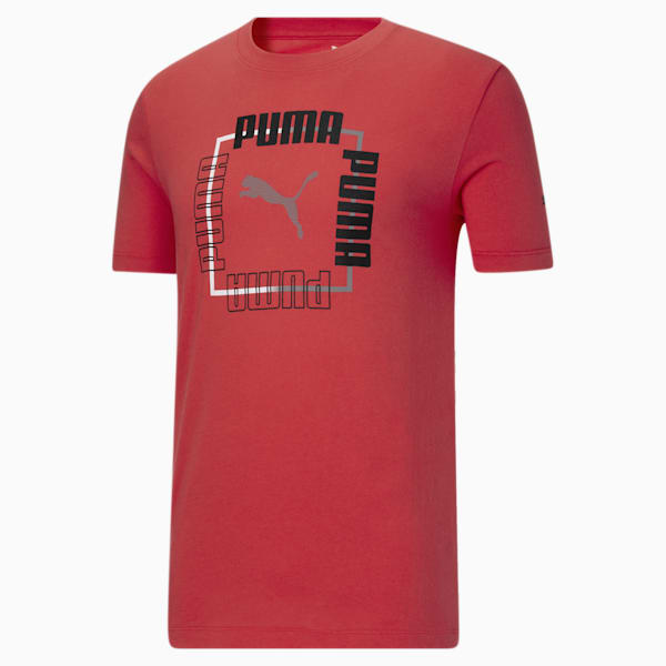 T-shirt graphique Box PUMA, homme, Rouge risque élevé