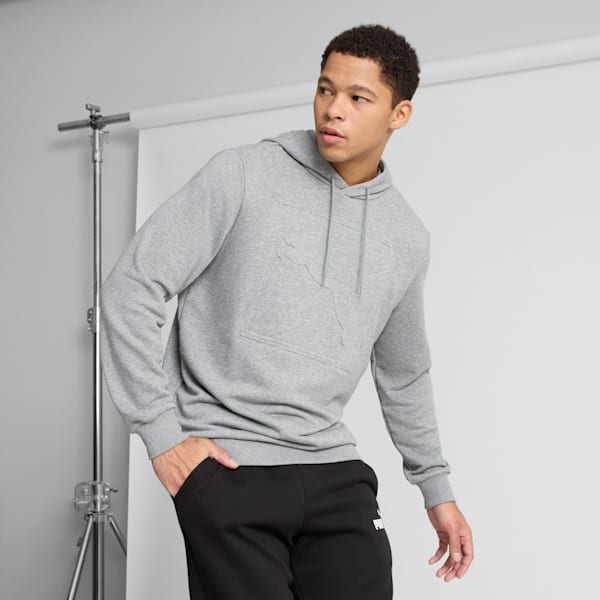 Chandail à capuchon ESS Homme, Medium Gray Heather, extralarge