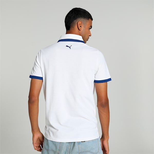 Men's Pique Tipping Slim Fit Polo, Puma White, extralarge-IND