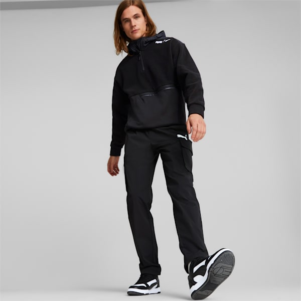 Open Road Woven Men's Regular Fit Trackpants, Puma Black, extralarge-IND