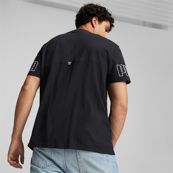 PUMA Power Colourblock Tee Men, Puma Black, extralarge-GBR