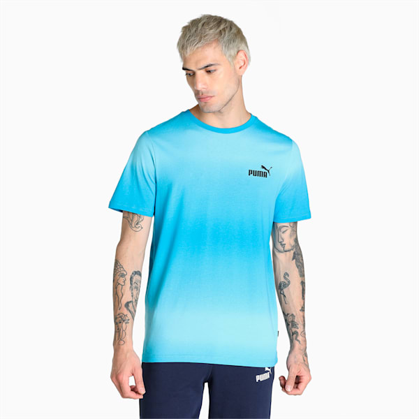 Power Summer Fading Men's Regular Fit T-Shirt, Bleu Azur, extralarge-IND
