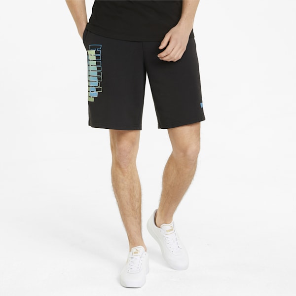 PUMA Power Summer Men's Relaxed Fit Shorts, Puma Black, extralarge-IDN