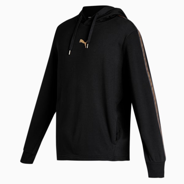 Metallic Nights Men's Hoodie, Cotton Black, extralarge-IND