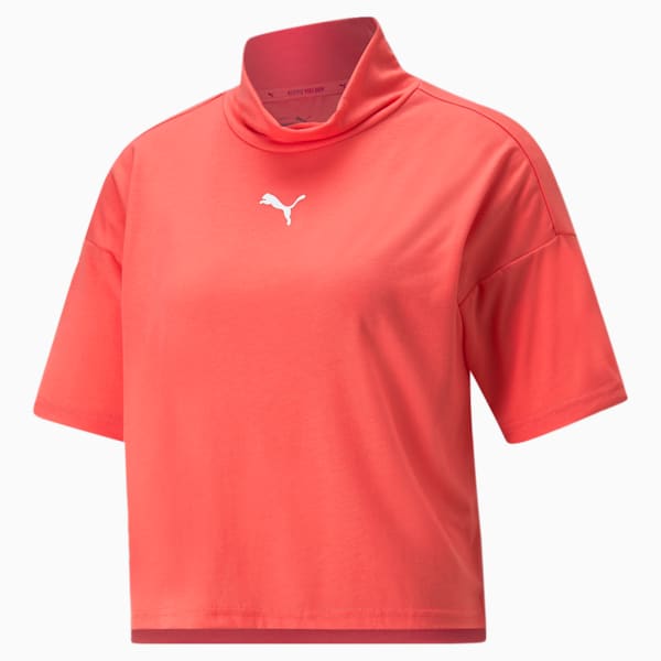 Open Road High Women's Neck Relaxed Fit T-Shirt, Salmon, extralarge-IND
