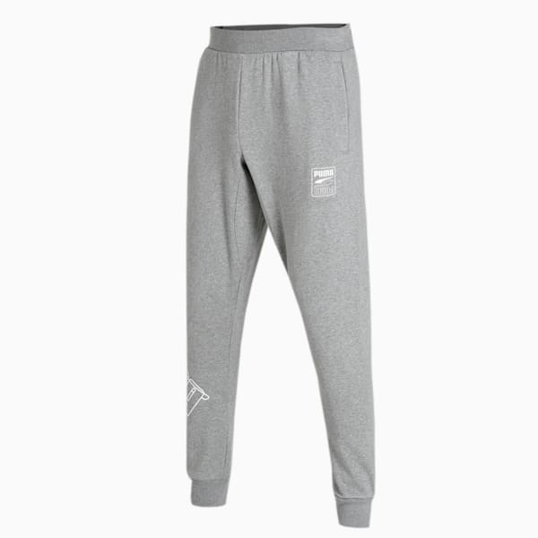 Rebel Bold Regular Fit Men's Pants, Medium Gray Heather, extralarge-IND
