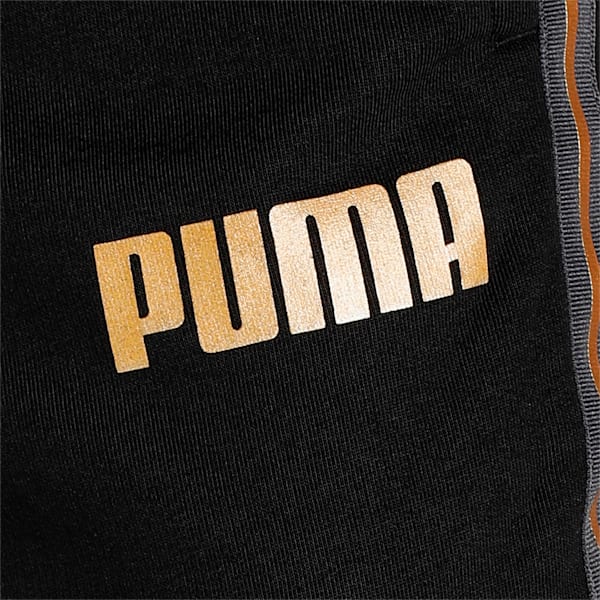 METALLIC NIGHTS Tape Men's Sweatpants, Cotton Black, extralarge-IND