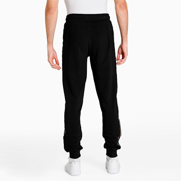 METALLIC NIGHTS Tape Men's Sweatpants, Cotton Black, extralarge-IND