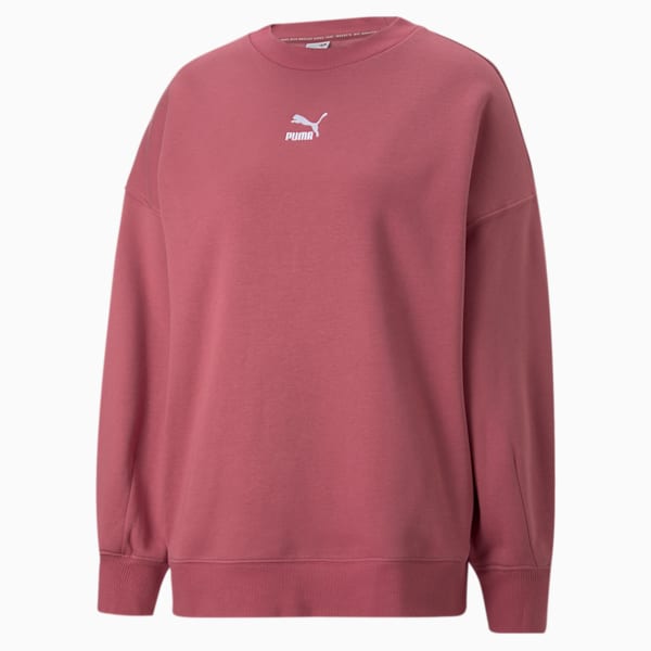 SUDADERA PUMA MUJER CLASSICS OVERSIZED H,ROSA