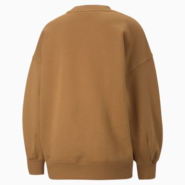 Classics Oversized Women's Crewneck Sweatshirt, Desert Tan, extralarge