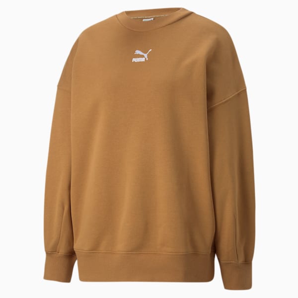 Classics Oversized Women's Crewneck Sweatshirt, Desert Tan, extralarge