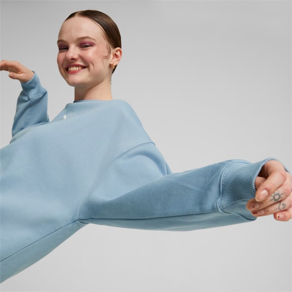 Classics Oversized Crewneck Sweatshirt Women, Blue Wash, extralarge-GBR