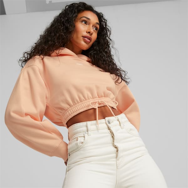 Classics Women's Relaxed Fit Cropped Hoodie, Peach Parfait, extralarge-IND