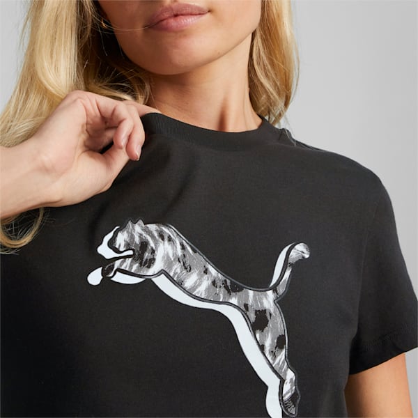 Power Safari Short Sleeve Women's T-Shirt, Puma Black