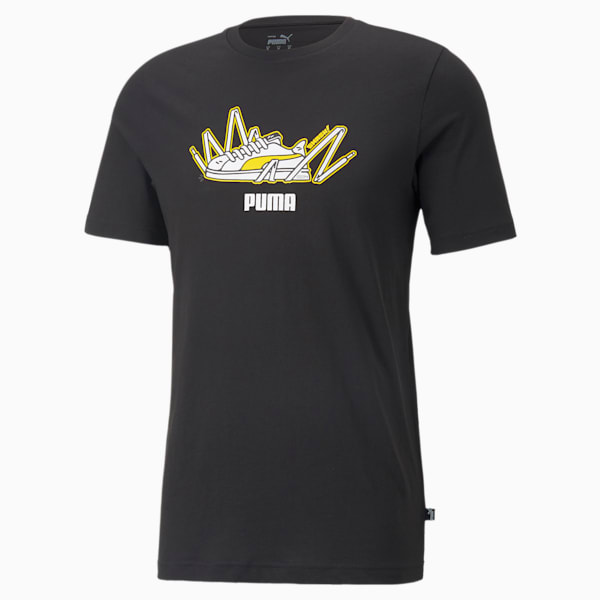 Sneaker Graphic Tee Men, Puma Black, extralarge-GBR