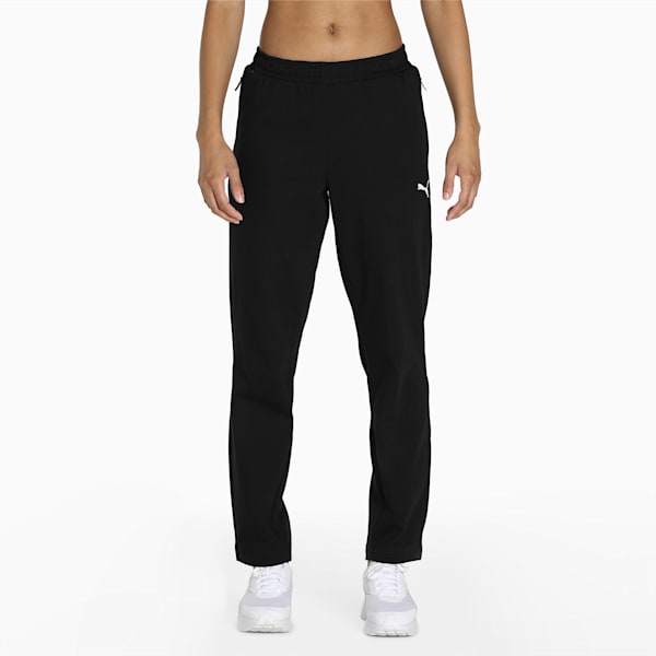 Zippered Jersey Women's Regular Fit Sweatpants, Puma Black, extralarge-IND