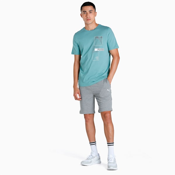 Zippered BT Men's Shorts, Medium Gray Heather, extralarge-IND