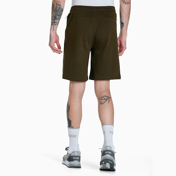 Zippered BT Men's Shorts, Deep Olive, extralarge-IND