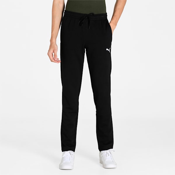 Zippered Men's Slim Fit Sweat Pants, Puma Black, extralarge-IND