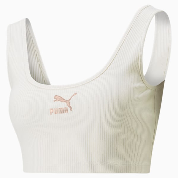 Puma Womens Iconic Racerback Crop Top - White - Size X-Small in 2023