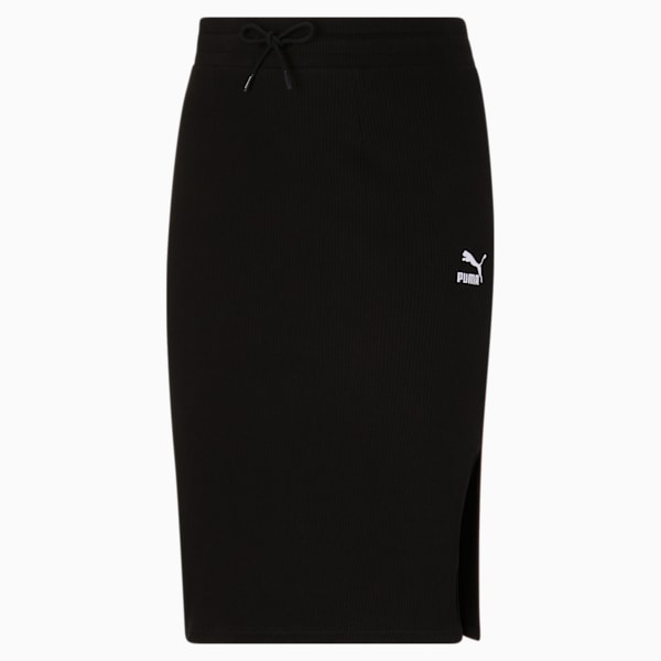 Classics Ribbed Midi Women's Skirt PL, Puma Black, extralarge
