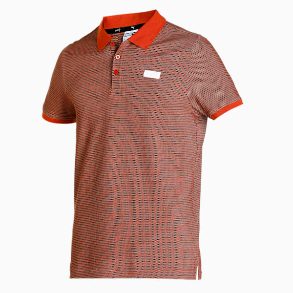 PUMA x one8 Men's Jacquard Slim Fit Polo, Warm Chestnut, extralarge-IND