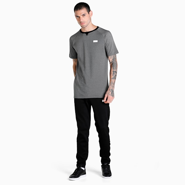 One8 Men's Jacquard Slim Fit T-Shirt, PUMA Black, extralarge-IND