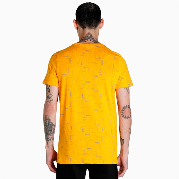 One8 All Over Print Men's Slim Fit T-Shirt, Tangerine, extralarge-IND