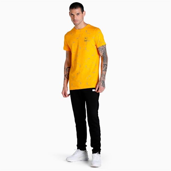 One8 All Over Print Men's Slim Fit T-Shirt, Tangerine, extralarge-IND