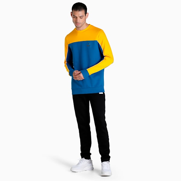 PUMA x one8 Men's Slim Fit Sweatshirt, Lake Blue, extralarge-IND
