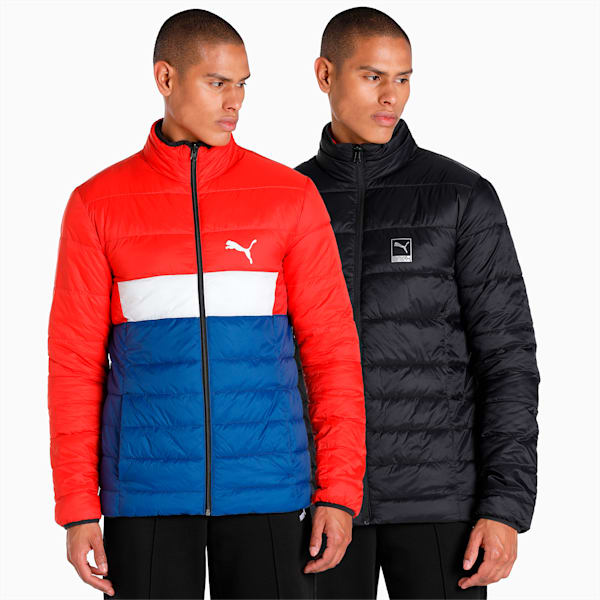 PUMA x one8 Men's Reversible Padded Slim Fit Jacket, PUMA Black, extralarge-IND
