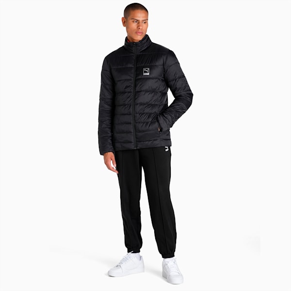 PUMA x one8 Men's Reversible Padded Slim Fit Jacket, PUMA Black, extralarge-IND