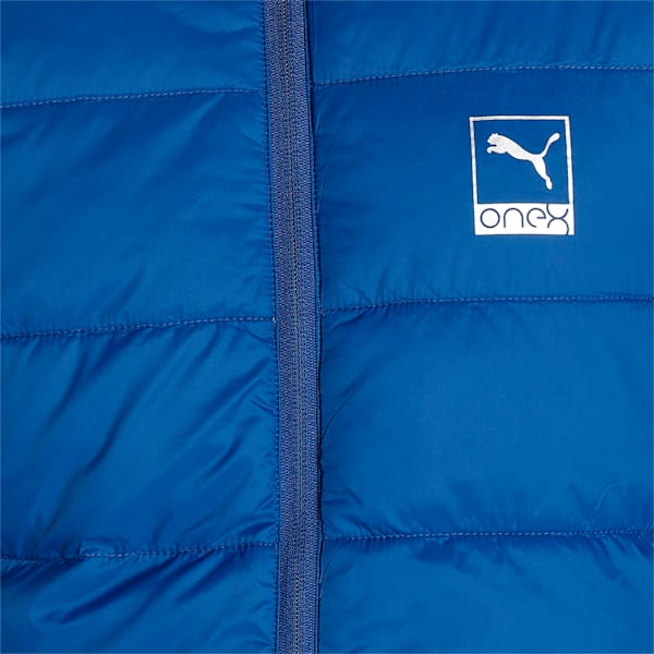 PUMA x one8 Men's Reversible Padded Slim Fit Jacket, Blazing Blue, extralarge-IND