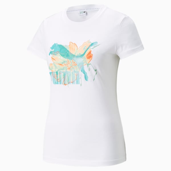 T-shirt graphique Hidden Flower, femme, Blanc Puma