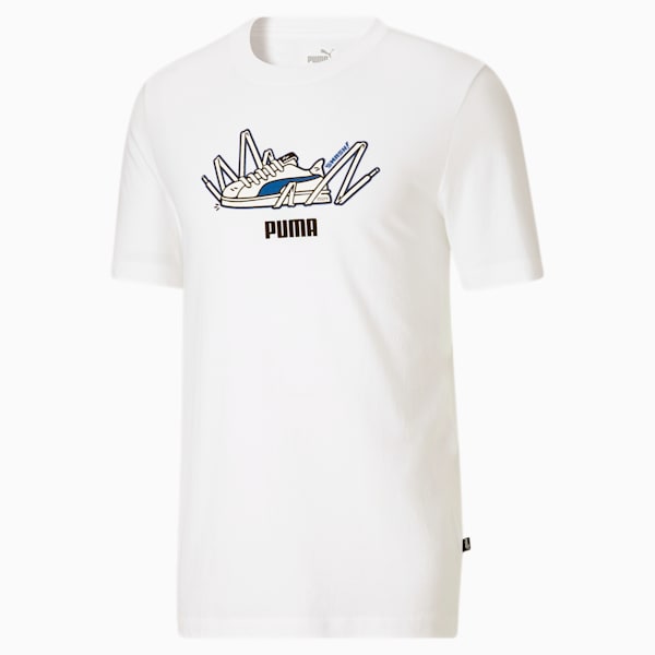 Sneaker Smash Men's Graphic Tee, Puma White