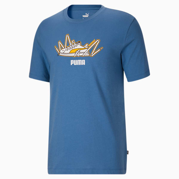T-shirt à graphique Sneaker Smash, homme, Bleu lac